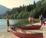 Die erste Wasserberührung bietet sich in unmittelbarer Nähe an, dem Stausee Klaus.