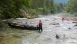 Durch den höheren Wasserstand konnten wir eine Passage nicht befahren.