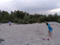 Frisbee spielen zum Ausgleich